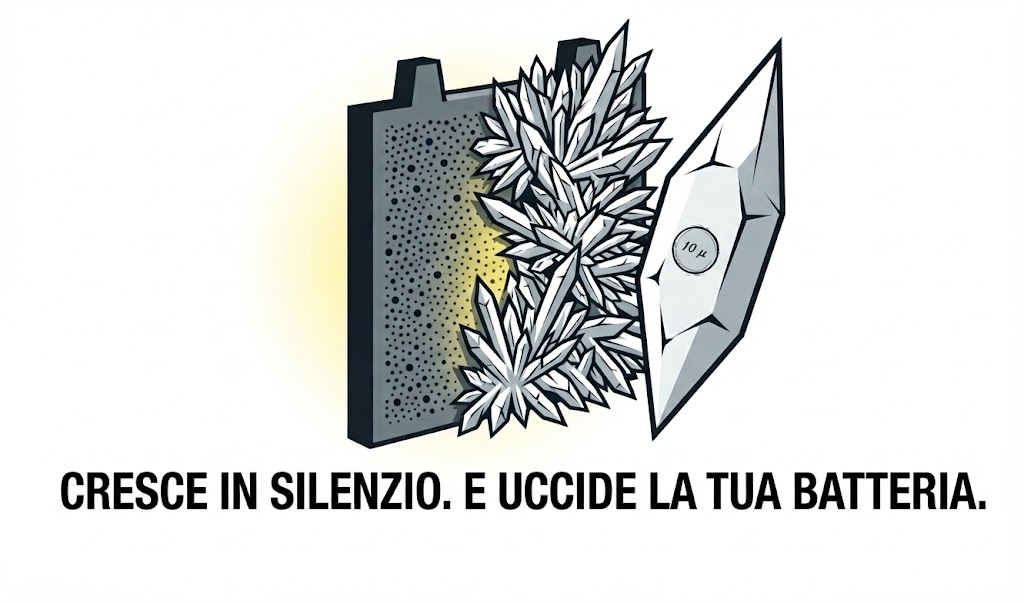 cristalli solfatazione batteria